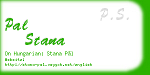 pal stana business card